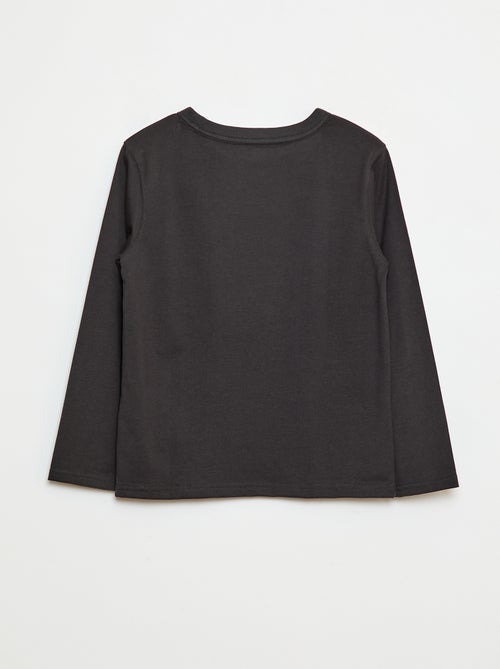 T-shirt de manga comprida lisa - Kiabi
