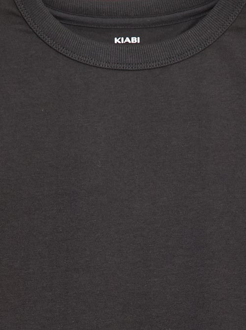 T-shirt de manga comprida lisa - Kiabi