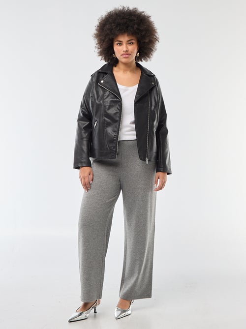 T-shirt de manga comprida lisa em jersey - Kiabi