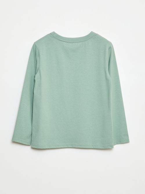 T-shirt de manga comprida lisa - Kiabi