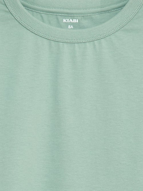 T-shirt de manga comprida lisa - Kiabi