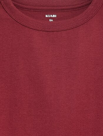 T-shirt de manga comprida lisa