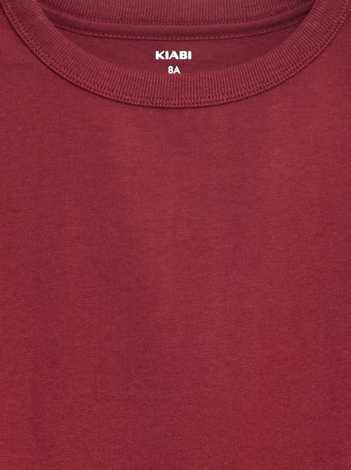 T-shirt de manga comprida lisa - Kiabi