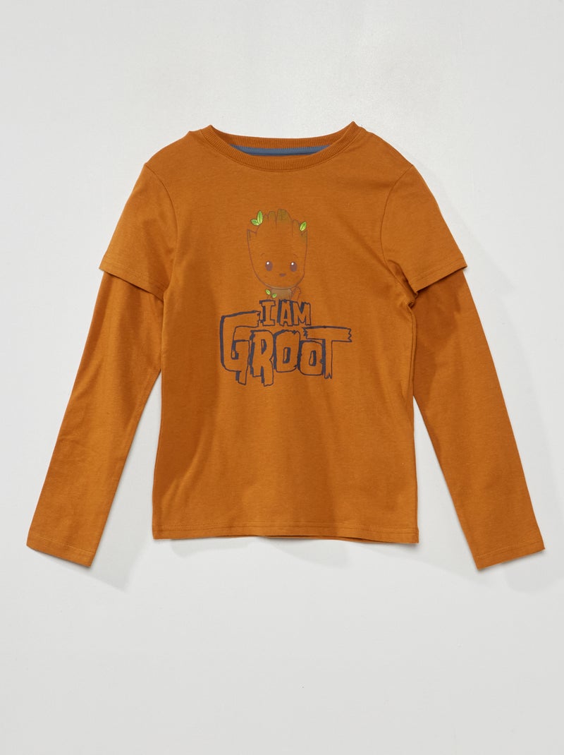 T-shirt de manga comprida 'Marvel' CASTANHO - Kiabi