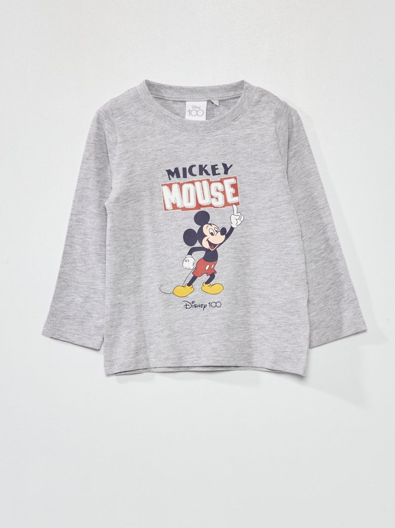 T-shirt de manga comprida 'Mickey' CINZA - Kiabi