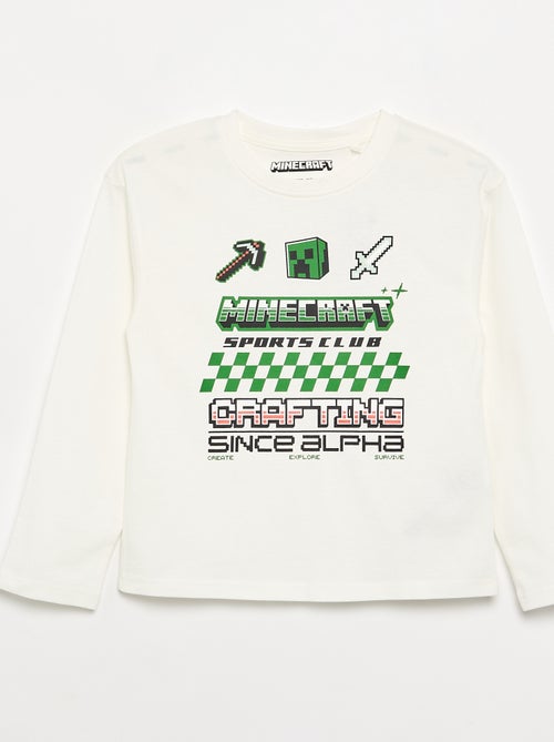 T-shirt de manga comprida 'Minecraft' - Kiabi T-shirt de manga comprida 'Minecraft' - Kiabi