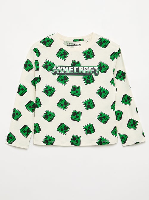 T-shirt de manga comprida 'Minecraft' - Kiabi T-shirt de manga comprida 'Minecraft' - Kiabi