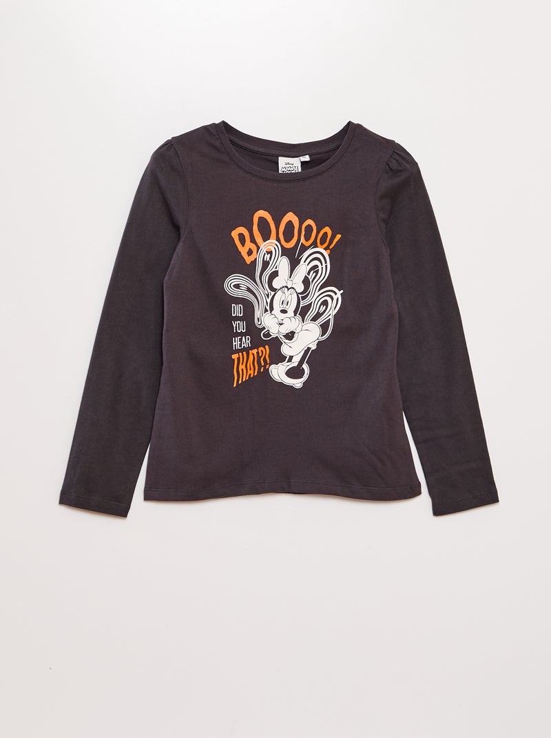 T-shirt de manga comprida 'Minnie' 'Disney' - Halloween CINZA - Kiabi