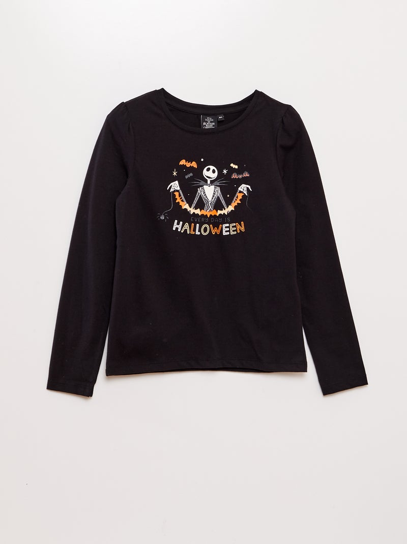 T-shirt de manga comprida 'O Estranho Mundo de Jack' 'Disney' - Halloween PRETO - Kiabi