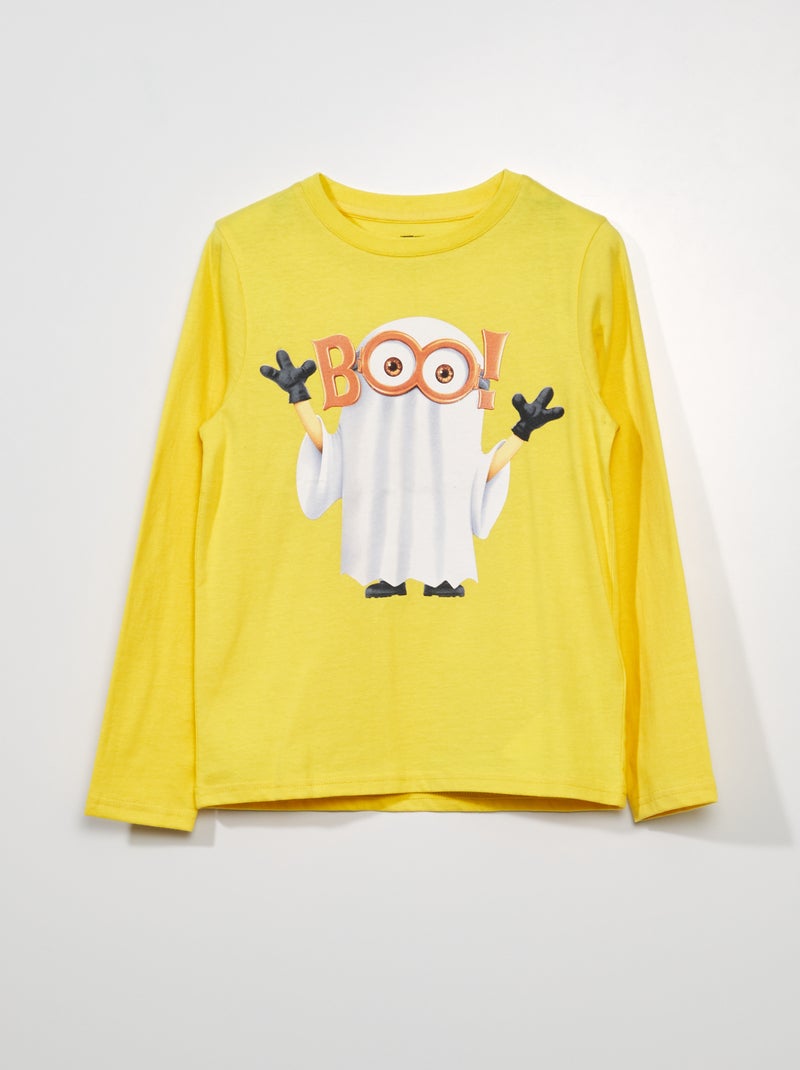 T-shirt de manga comprida 'Os Mínimos' - Halloween AMARELO - Kiabi