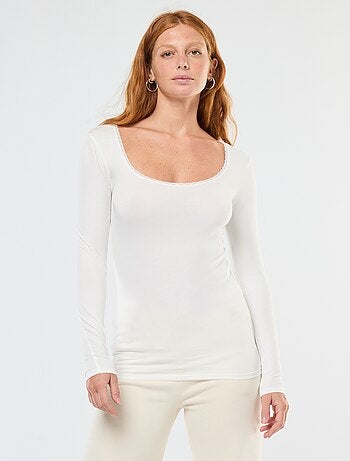 T-shirt de manga comprida para usar por baixo