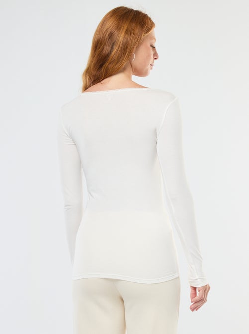 T-shirt de manga comprida para usar como roupa interior - Kiabi