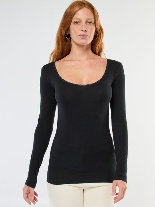 T-shirt de manga comprida para usar por baixo - Kiabi