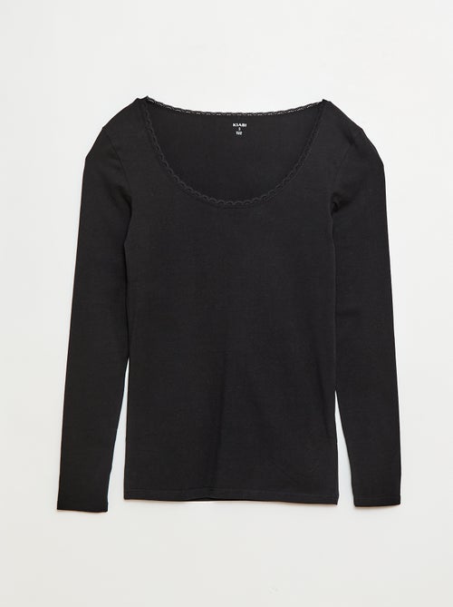 T-shirt de manga comprida para usar por baixo - Kiabi