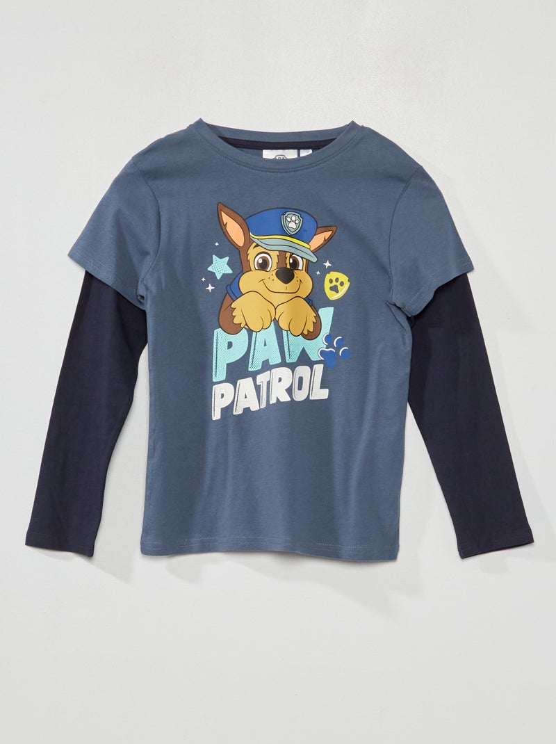 T-shirt de manga comprida 'Patrulha Pata' AZUL - Kiabi