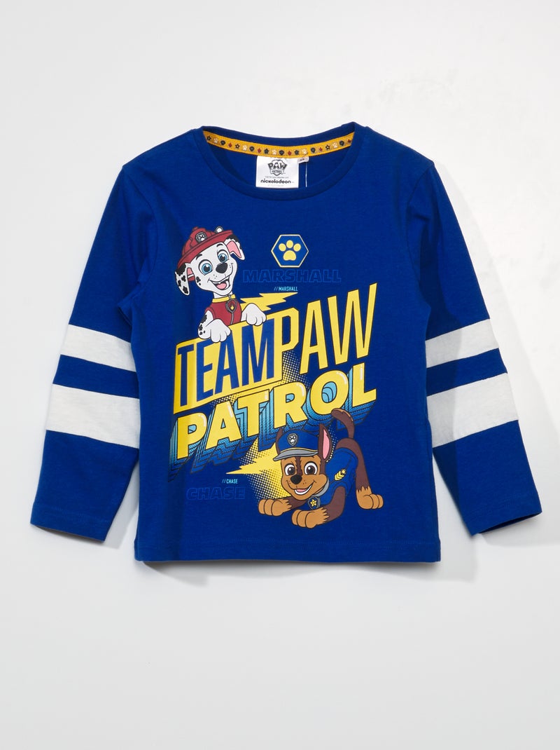 T-shirt de manga comprida 'Patrulha Pata' Azul - Kiabi