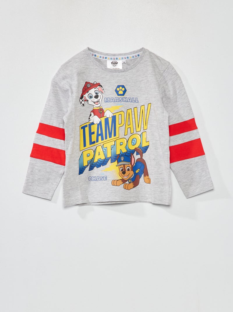 T-shirt de manga comprida 'Patrulha Pata' CINZA - Kiabi
