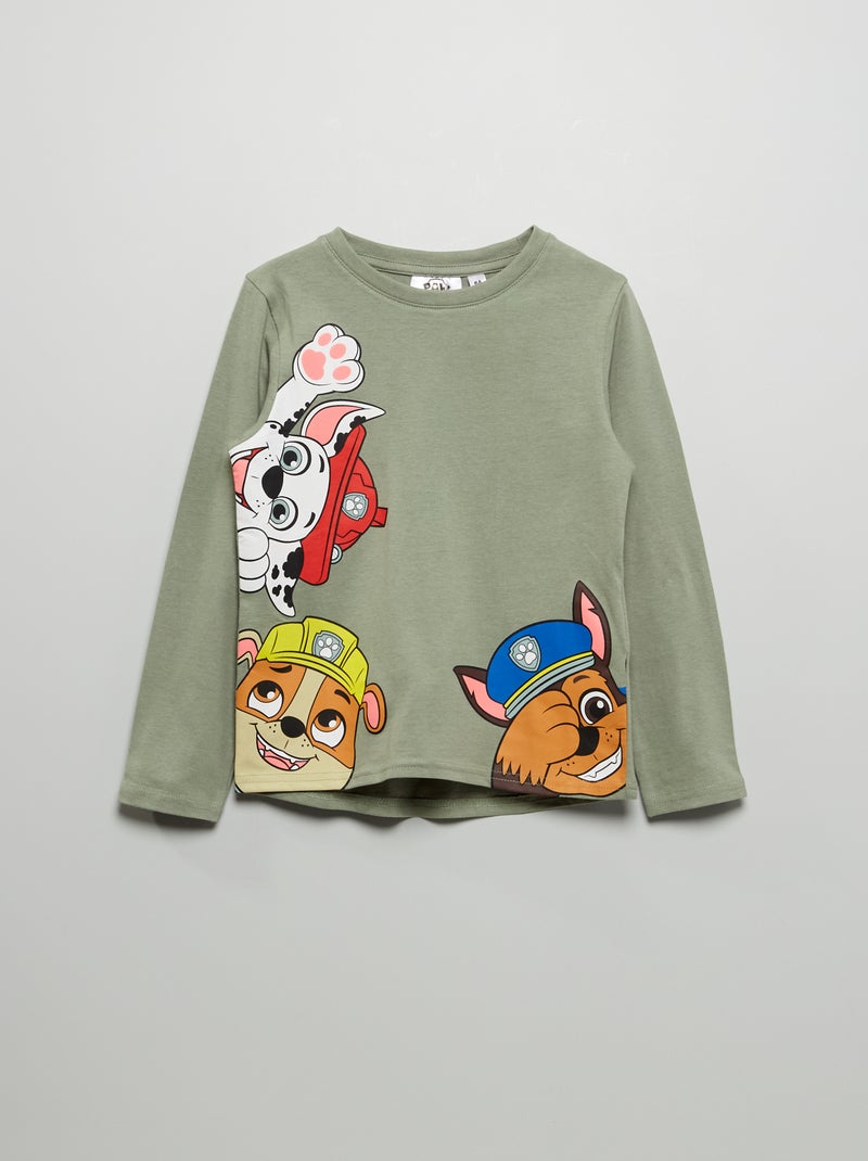 T-shirt de manga comprida 'Patrulha Pata' Cinza - Kiabi