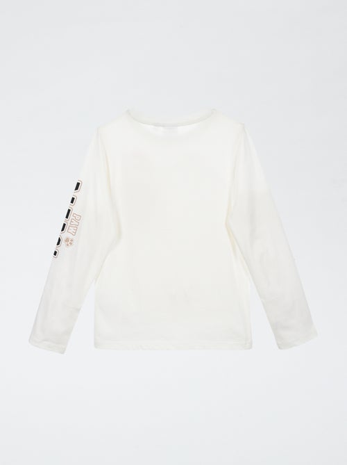 T-shirt de manga comprida 'Patrulha Pata' em algodão - Kiabi