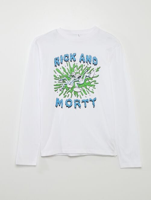 T-shirt de manga comprida 'Rick & Morty' - Kiabi