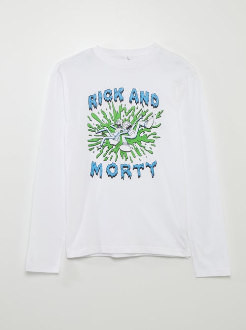 T-shirt de manga comprida 'Rick & Morty' - Kiabi