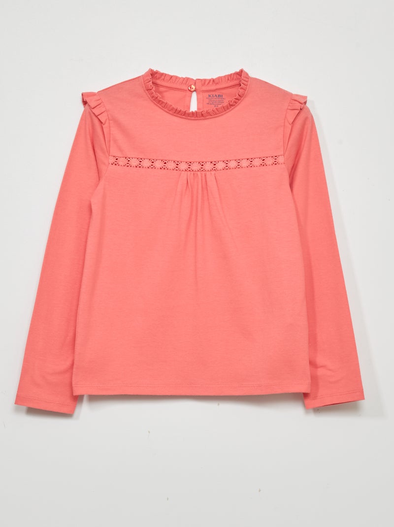 T-shirt de manga comprida ROSA - Kiabi
