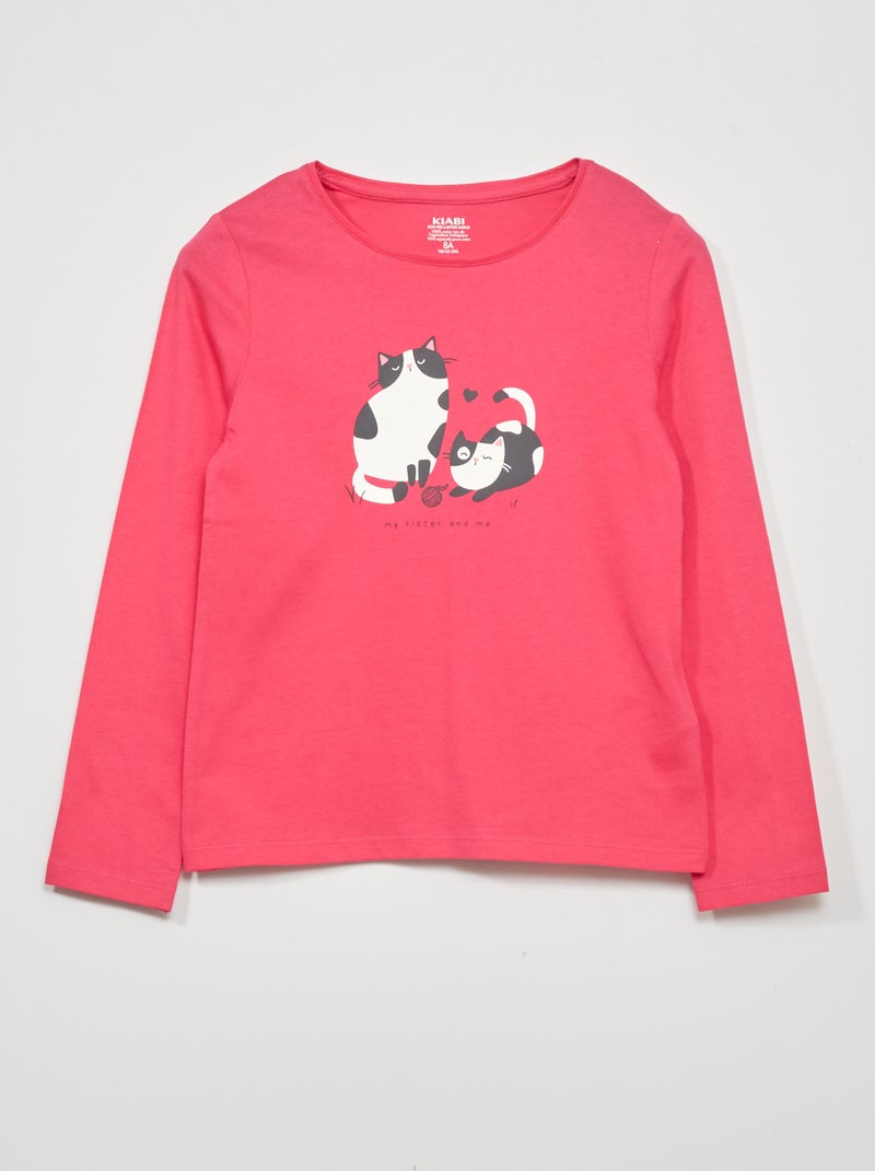 T-shirt de manga comprida ROSA - Kiabi