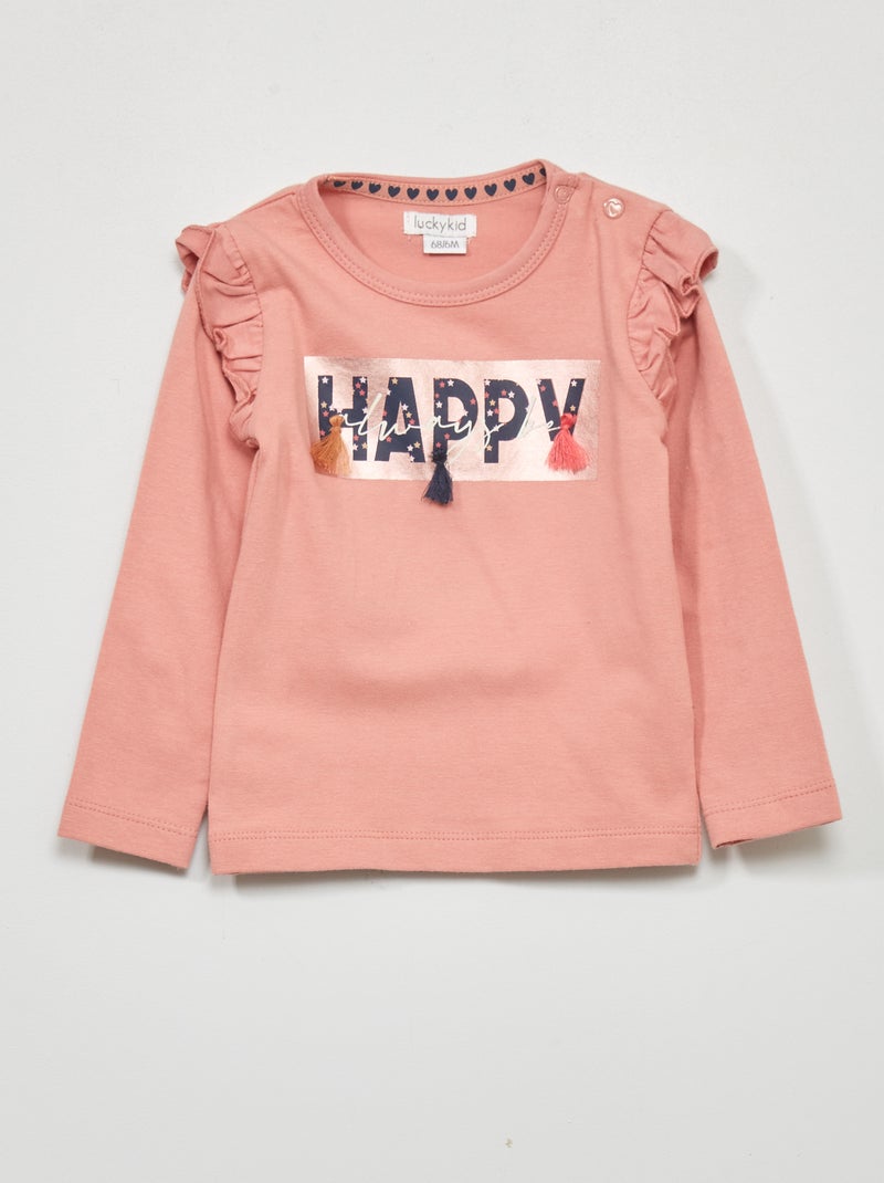 T-shirt de manga comprida ROSA - Kiabi