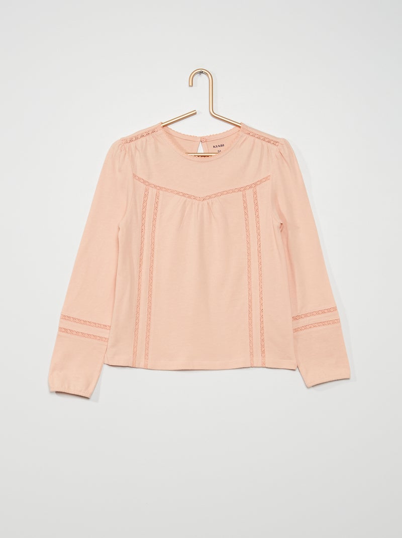 T-shirt de manga comprida ROSA - Kiabi