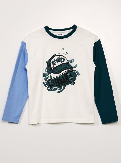 T-shirt de manga comprida 'skate' - Kiabi