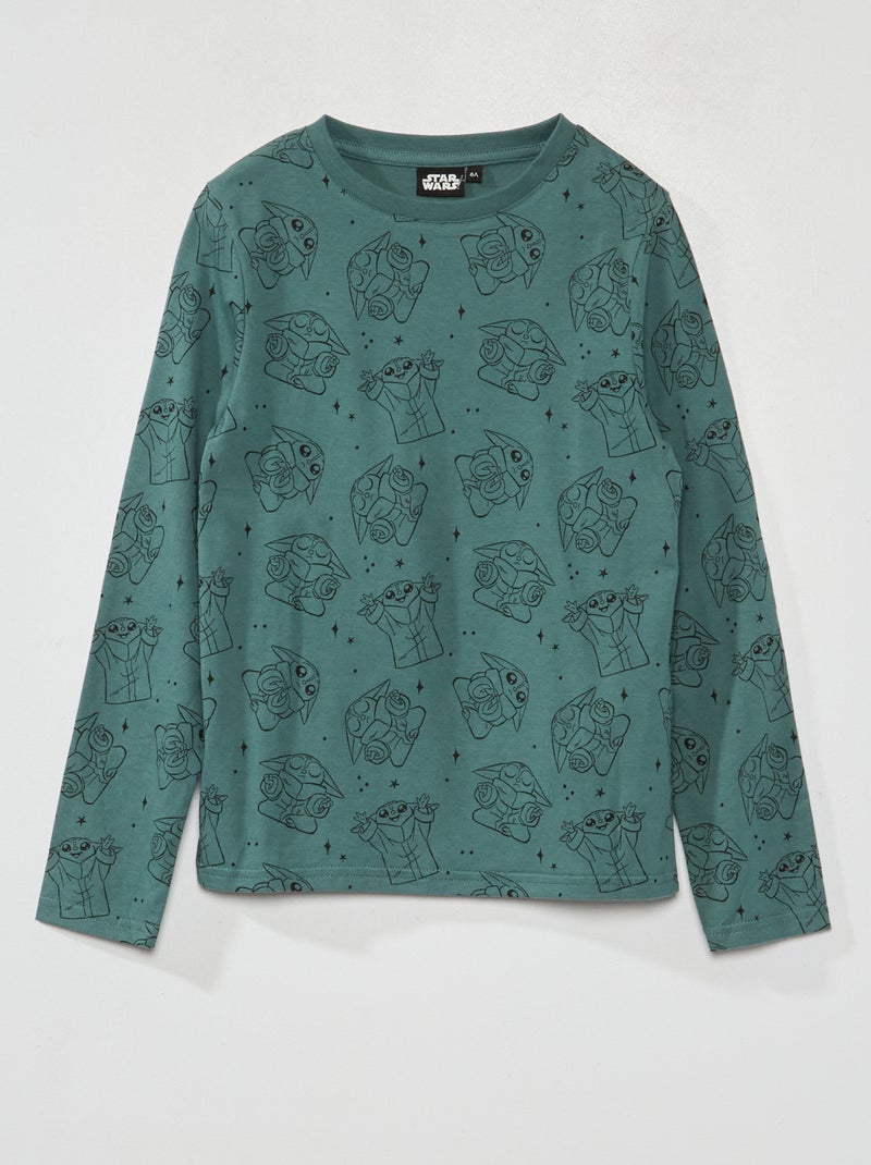 T-shirt de manga comprida 'Star Wars' VERDE - Kiabi