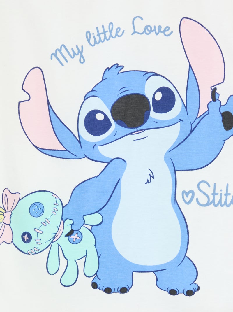 T-shirt de manga comprida 'Stitch' 'Disney' Branco - Kiabi