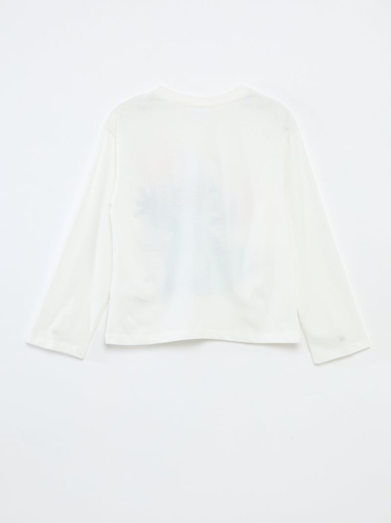 T-shirt de manga comprida 'Stitch' 'Disney' Branco - Kiabi