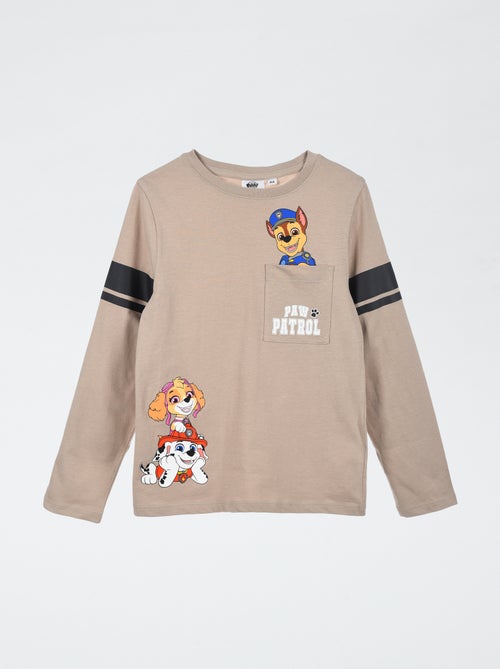 T-shirt de manga comprida 'Suncity' 'Patrulha Pata' em algodão - Kiabi