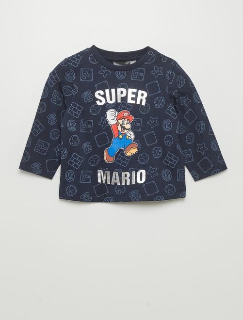 T-shirt de manga comprida 'Super Mário' - Kiabi