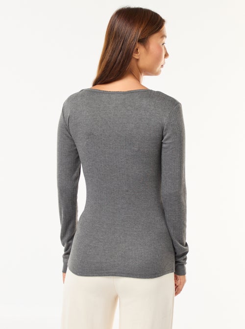 T-shirt de manga comprida termorregulador - Kiabi