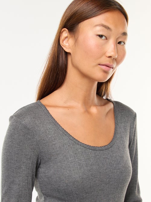 T-shirt de manga comprida termorregulador - Kiabi