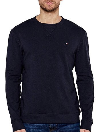 T-shirt de manga comprida tommy hilfiger track para homem azul-marinho