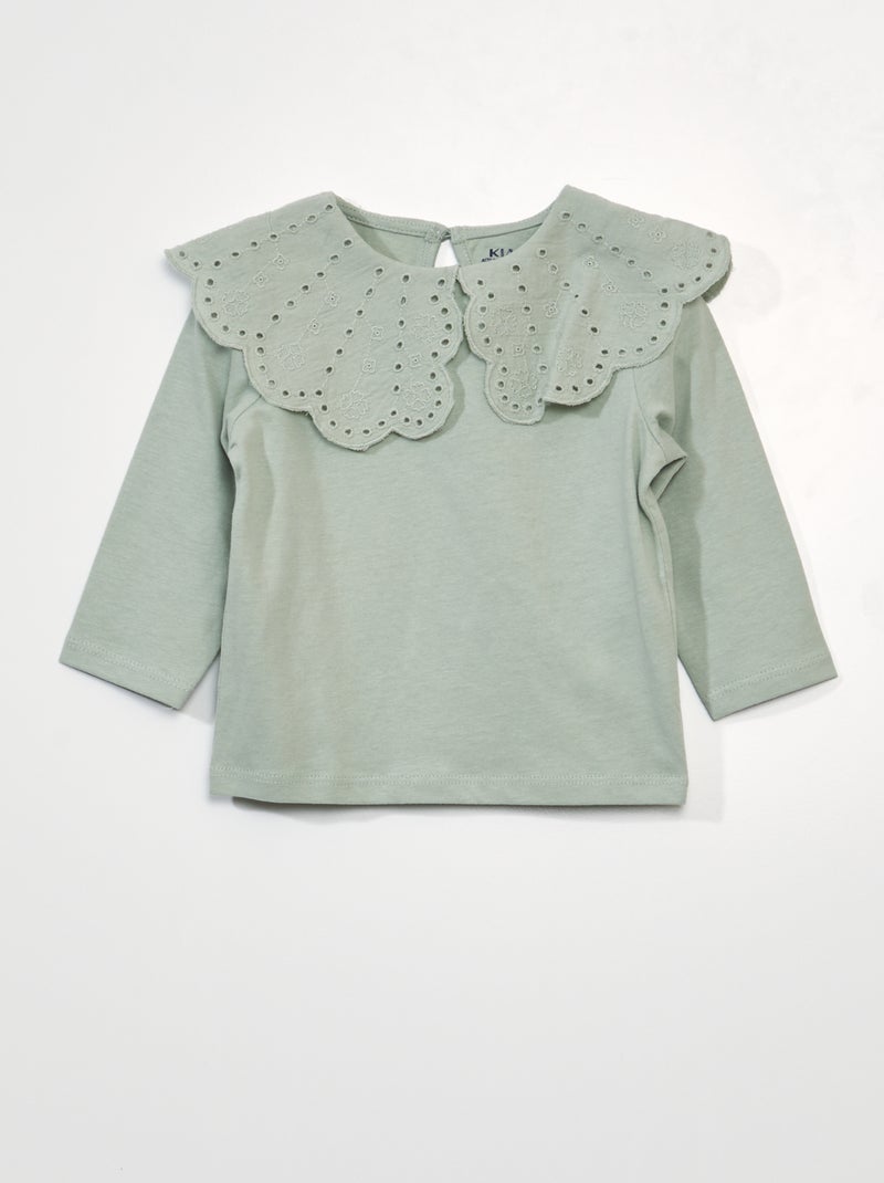 T-shirt de manga comprida VERDE - Kiabi