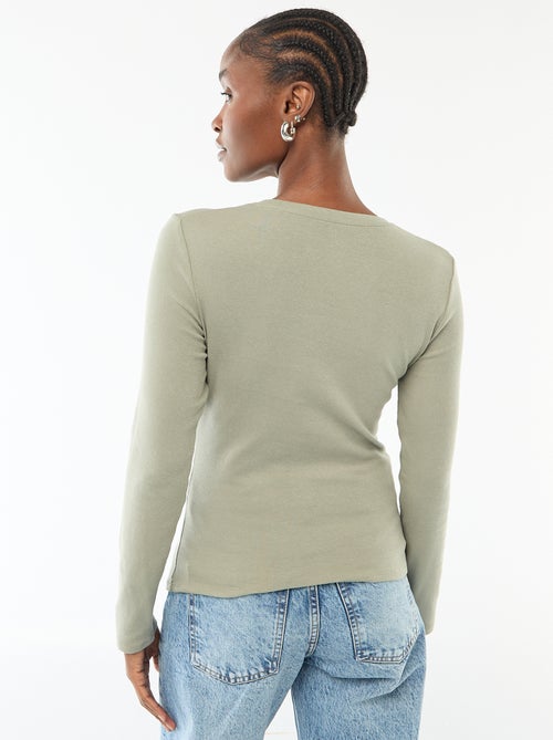 T-shirt de manga comprida - Kiabi