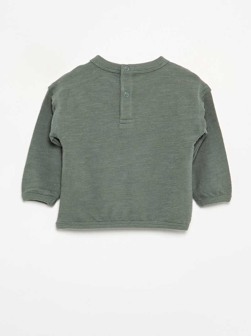 T-shirt de manga comprida Verde - Kiabi