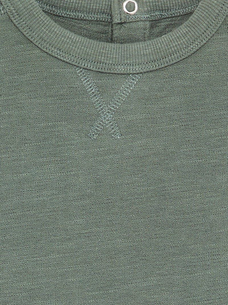 T-shirt de manga comprida Verde - Kiabi