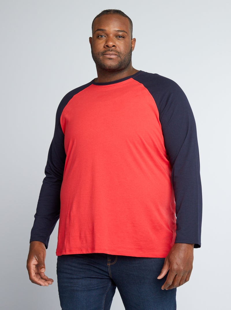 T-shirt de manga comprida VERMELHO - Kiabi