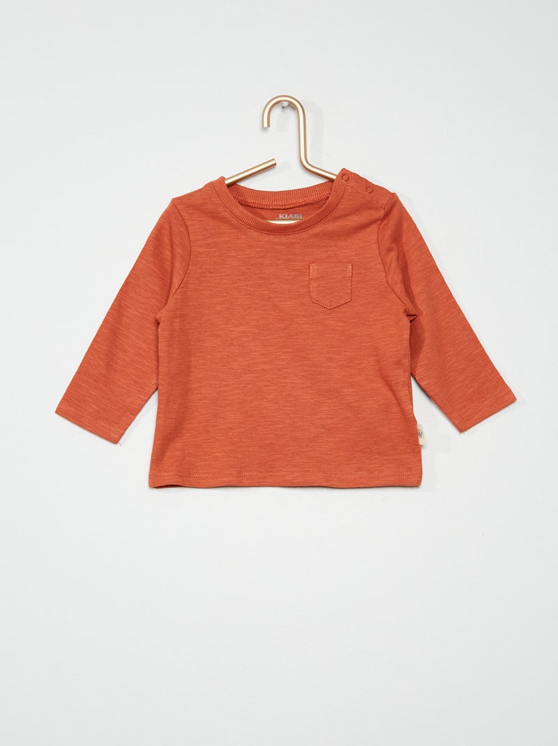 T-shirt de manga comprida VERMELHO - Kiabi