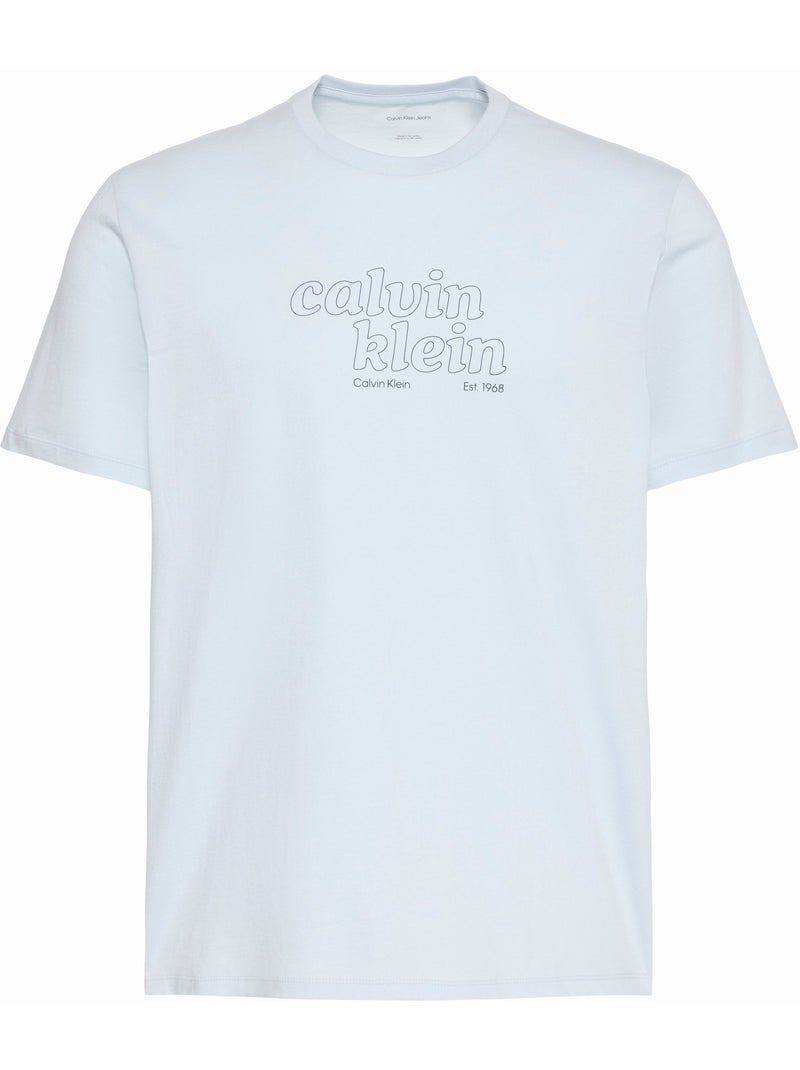 T-shirt de manga curta - calvin klein Azul-céu - Kiabi