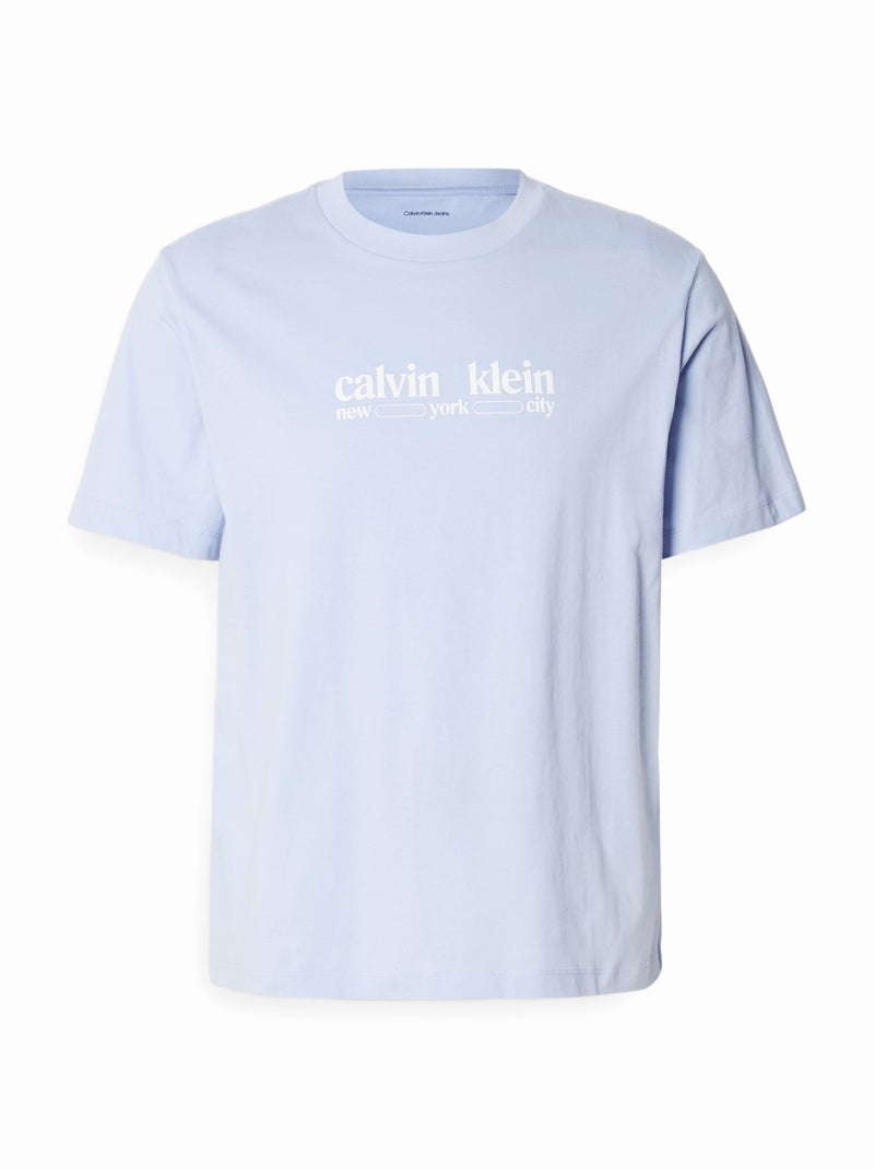 T-shirt de manga curta - Calvin Klein Azul - Kiabi