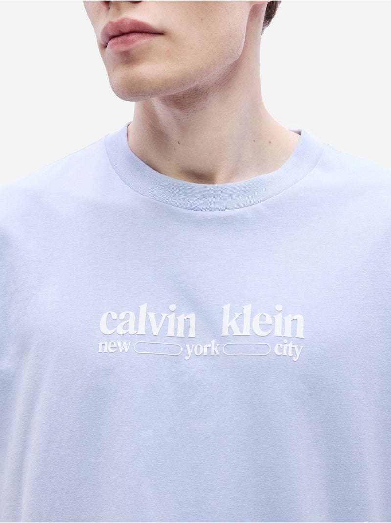 T-shirt de manga curta - Calvin Klein Azul - Kiabi