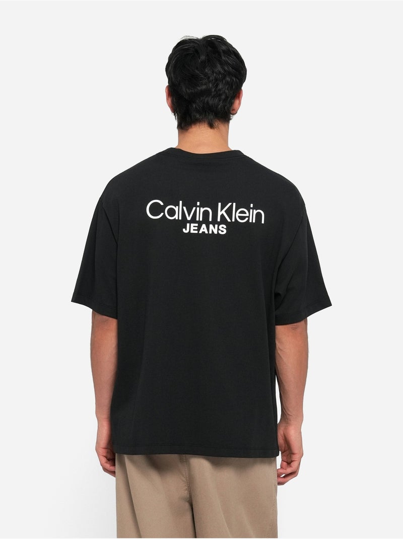 T-shirt de manga curta - Calvin Klein Preto - Kiabi