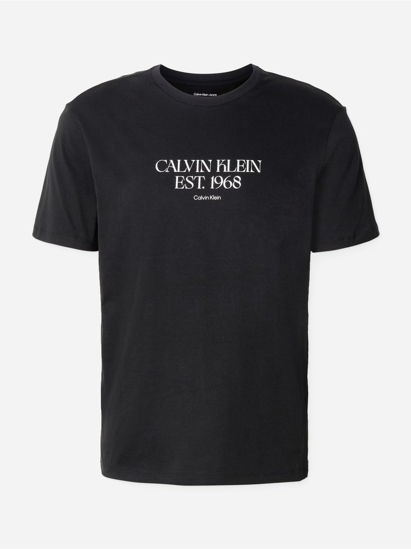 T-shirt de manga curta - calvin klein Preto - Kiabi
