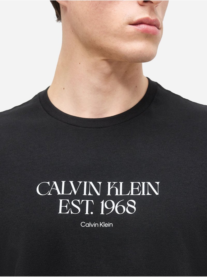 T-shirt de manga curta - calvin klein Preto - Kiabi